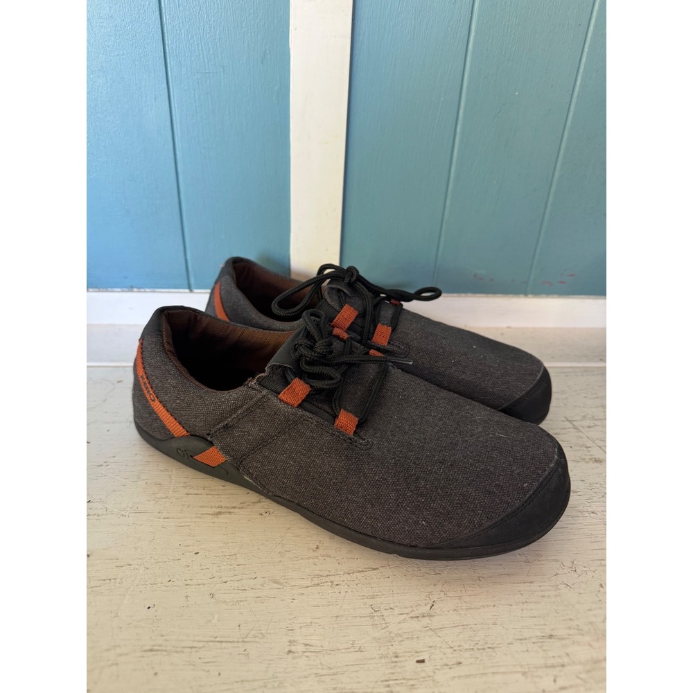 Xero Shoes Mens Hana Casual Barefoot Shoes Gray Orange Canvas Size 8 Minimalist